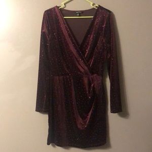 Purple velvet dress